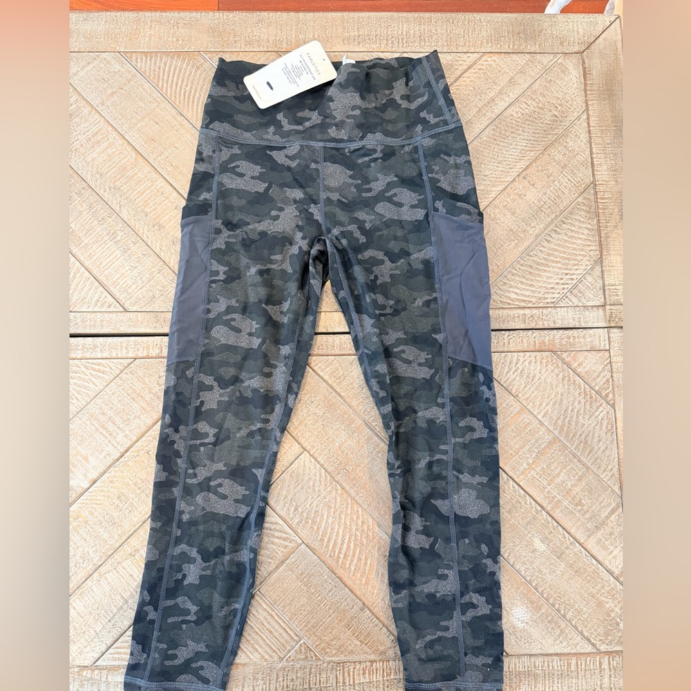 Fabletics Camouflage Leggings - Black and Gray